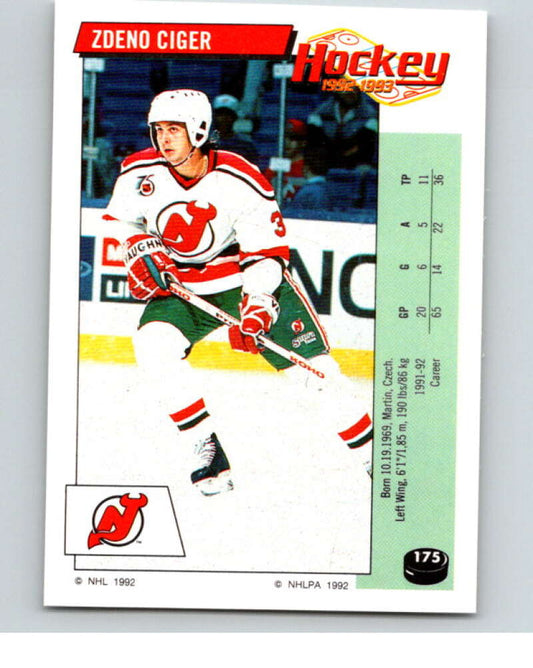 1992-93 Panini Stickers Hockey  #175 Zdeno Ciger   V82823 Image 1