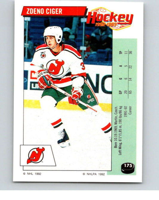 1992-93 Panini Stickers Hockey  #175 Zdeno Ciger   V82825 Image 1