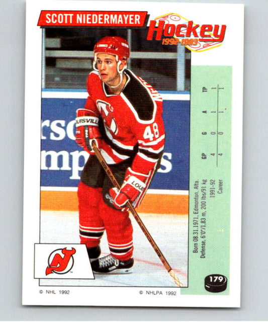 1992-93 Panini Stickers Hockey  #179 Scott Neidermayer  New Jersey Devils  V82833 Image 1