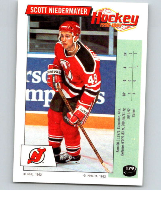 1992-93 Panini Stickers Hockey  #179 Scott Neidermayer  New Jersey Devils  V82834 Image 1