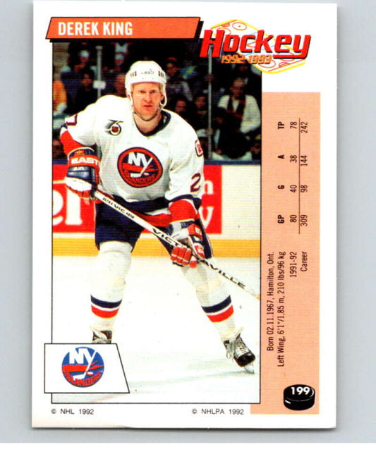 1992-93 Panini Stickers Hockey  #199 Derek King   V82876 Image 1