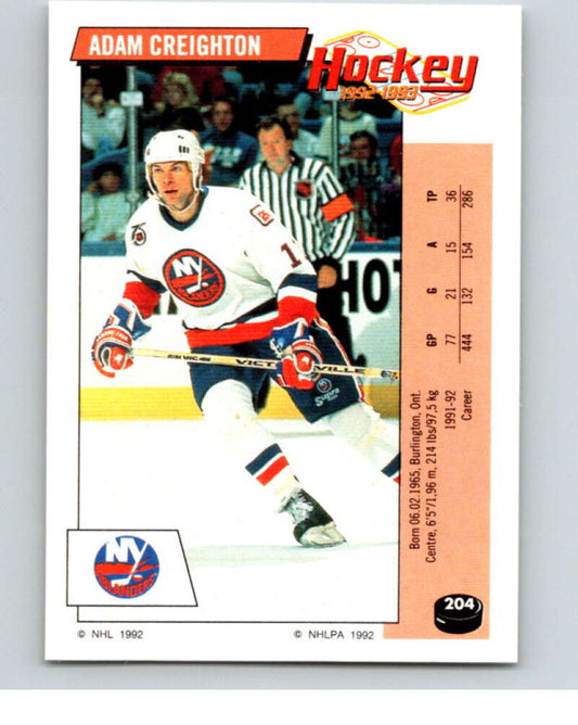 1992-93 Panini Stickers Hockey  #204 Adam Creighton   V82885 Image 1