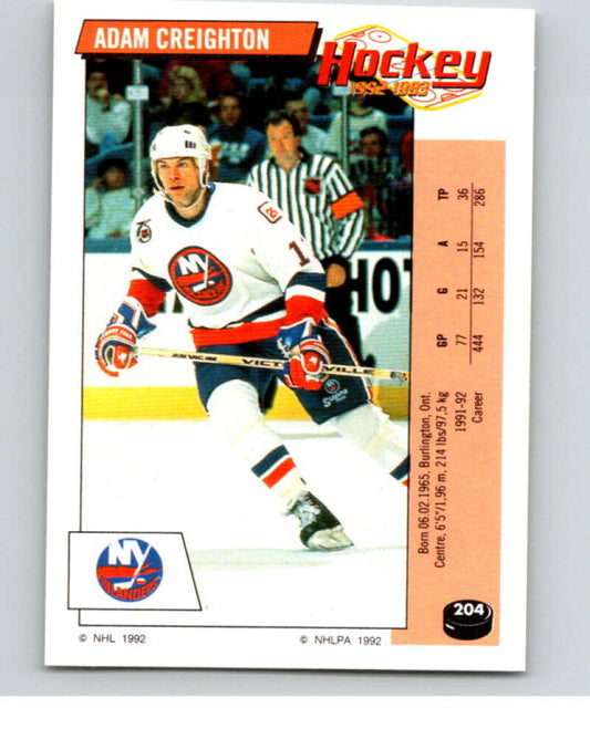 1992-93 Panini Stickers Hockey  #204 Adam Creighton   V82886 Image 1