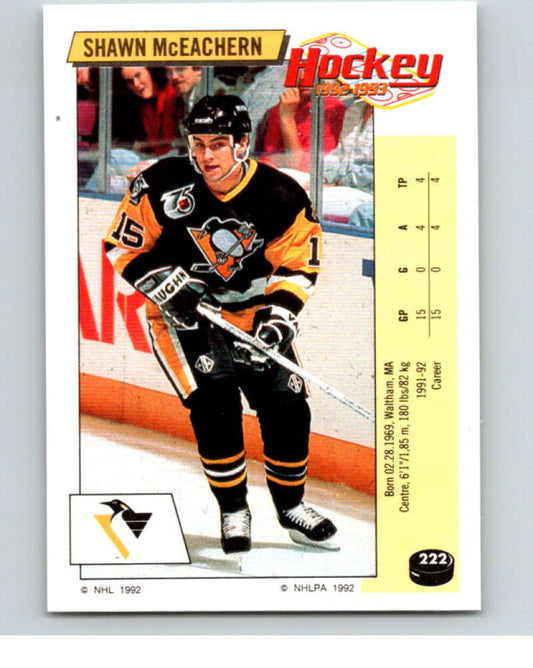 1992-93 Panini Stickers Hockey  #222 Shawn McEachern   V82928 Image 1