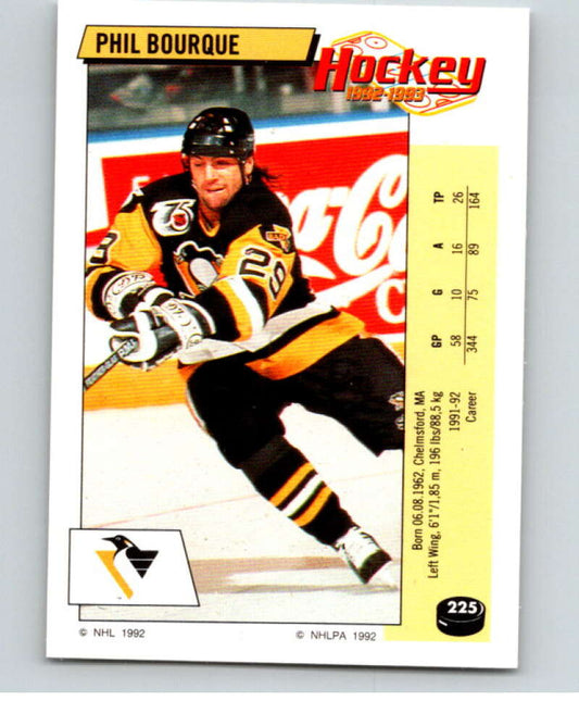 1992-93 Panini Stickers Hockey  #225 Phil Bourque   V82940 Image 1