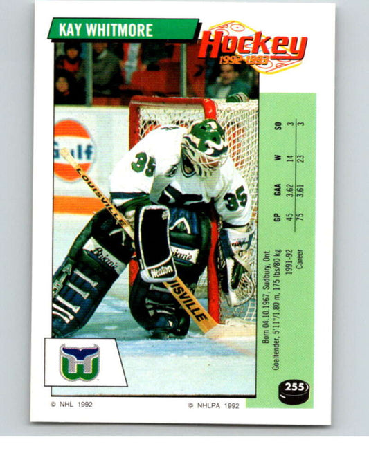 1992-93 Panini Stickers Hockey  #255 Kay Whitmore   V82997 Image 1