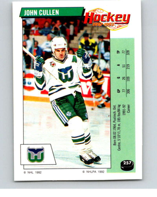 1992-93 Panini Stickers Hockey  #257 John Cullen   V83004 Image 1
