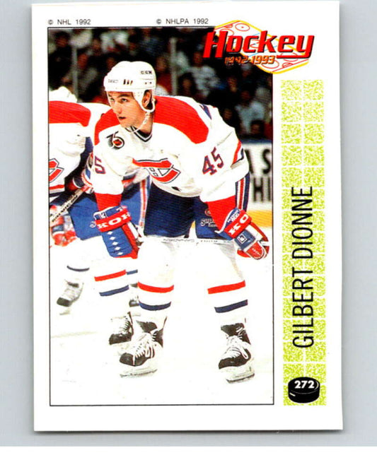 1992-93 Panini Stickers Hockey  #272 Gilbert Dionne  Montreal Canadiens  V83027 Image 1