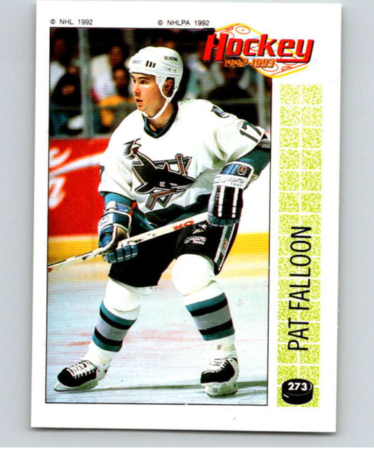 1992-93 Panini Stickers Hockey  #273 Pat Falloon  San Jose Sharks  V83028 Image 1