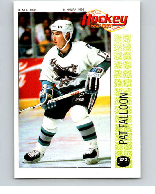 1992-93 Panini Stickers Hockey  #273 Pat Falloon  San Jose Sharks  V83029 Image 1