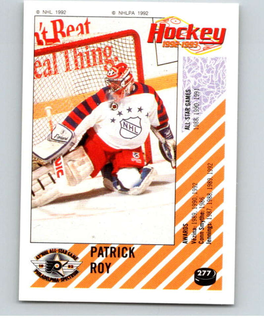 1992-93 Panini Stickers Hockey  #277 Patrick Roy AS  Montreal Canadiens  V83037 Image 1