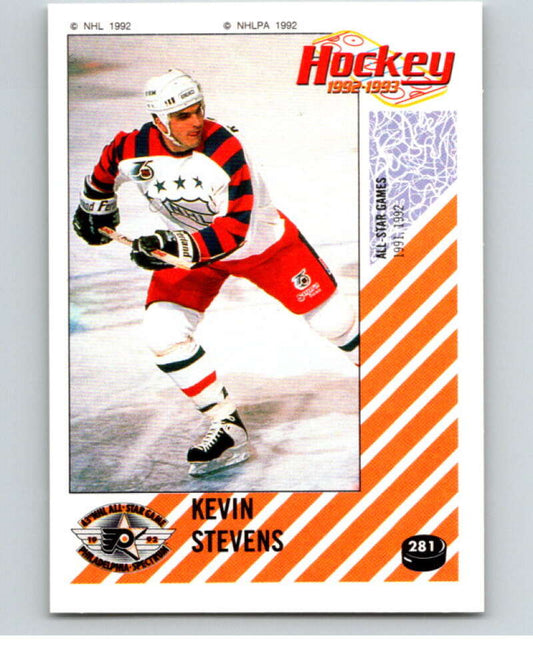 1992-93 Panini Stickers Hockey  #281 Kevin Stevens AS Pittsburgh Penguins  V83048 Image 1