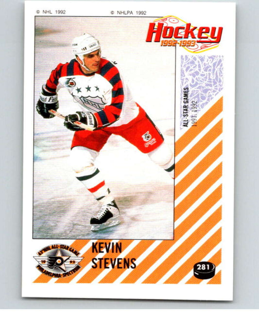 1992-93 Panini Stickers Hockey  #281 Kevin Stevens AS Pittsburgh Penguins  V83049 Image 1