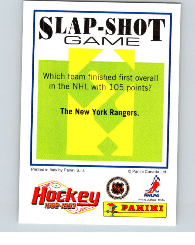 1992-93 Panini Stickers Hockey  #282 Jaromir Jagr AS  Pittsburgh Penguins  V83050 Image 2