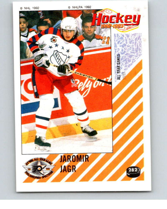 1992-93 Panini Stickers Hockey  #282 Jaromir Jagr AS  Pittsburgh Penguins  V83051 Image 1