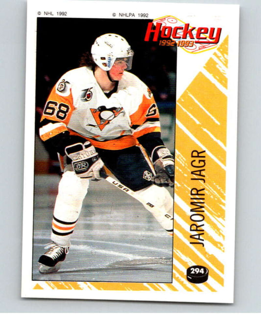 1992-93 Panini Stickers Hockey  #294 Jaromir Jagr  Pittsburgh Penguins  V83065 Image 1