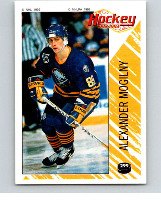 1992-93 Panini Stickers Hockey  #299 Alexander Mogilny  Buffalo Sabres  V83069 Image 1