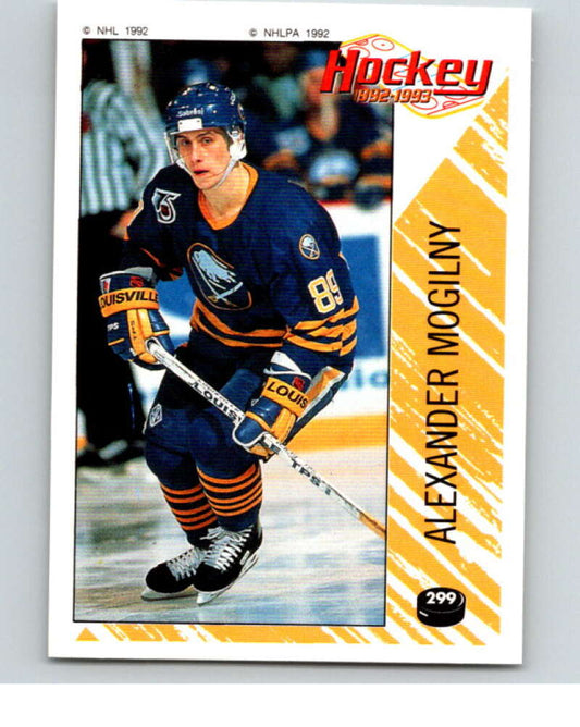 1992-93 Panini Stickers Hockey  #299 Alexander Mogilny  Buffalo Sabres  V83070 Image 1