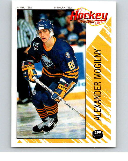 1992-93 Panini Stickers Hockey  #299 Alexander Mogilny  Buffalo Sabres  V83071 Image 1