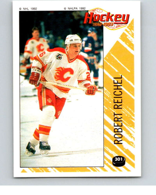 1992-93 Panini Stickers Hockey  #301 Robert Reichel  Calgary Flames  V83072 Image 1