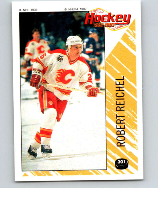 1992-93 Panini Stickers Hockey  #301 Robert Reichel  Calgary Flames  V83073 Image 1