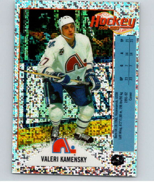 1992-93 Panini Stickers Hockey  #R Valeri Kamensky  Quebec Nordiques  V83103 Image 1