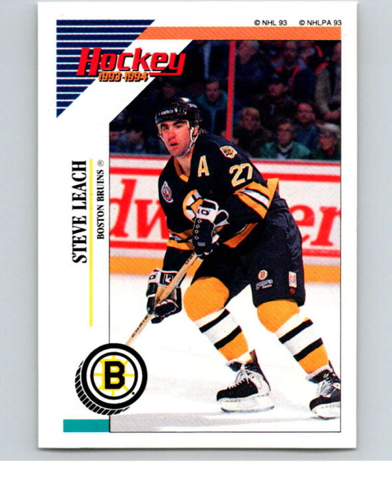 1993-94 Panini Stickers Hockey  #5 Steve Leach  Boston Bruins  V83131 Image 1