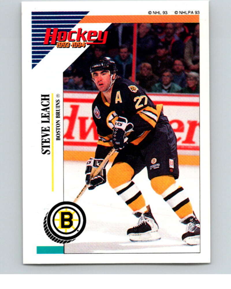 1993-94 Panini Stickers Hockey  #5 Steve Leach  Boston Bruins  V83136 Image 1