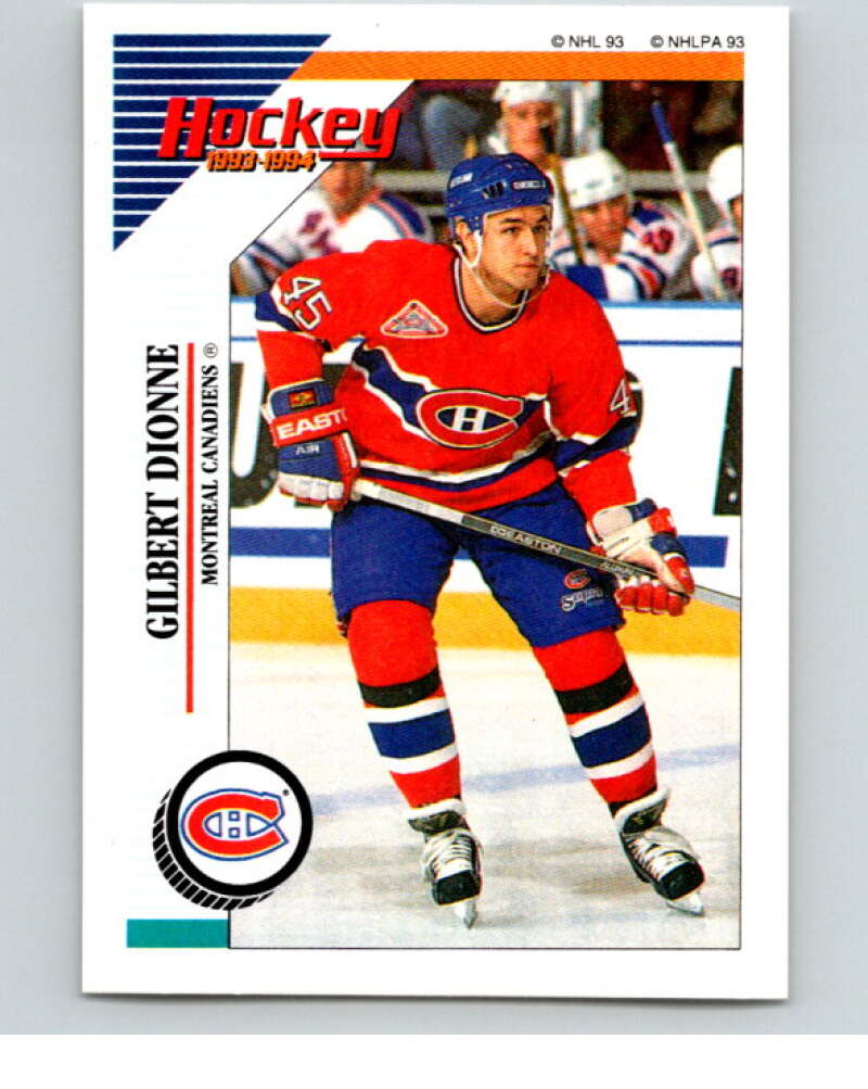 1993-94 Panini Stickers Hockey  #18 Gilbert Dionne  Montreal Canadiens  V83204 Image 1