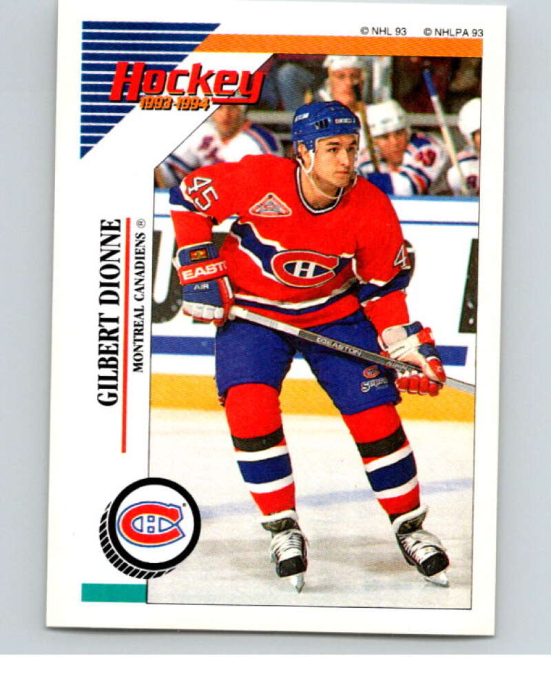 1993-94 Panini Stickers Hockey  #18 Gilbert Dionne  Montreal Canadiens  V83208 Image 1