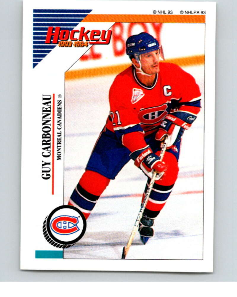 1993-94 Panini Stickers Hockey  #19 Guy Carbonneau  Montreal Canadiens  V83211 Image 1