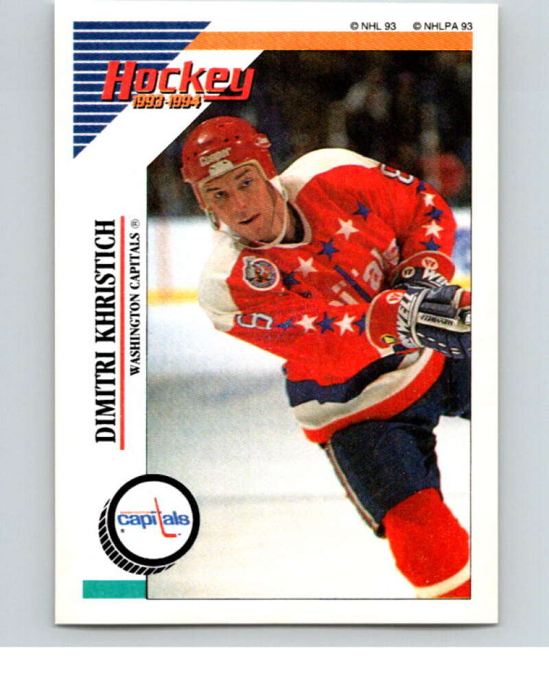 1993-94 Panini Stickers Hockey  #28 Dimitri Khristich  Washington  V83235 Image 1