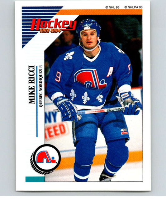 1993-94 Panini Stickers Hockey  #69 Mike Ricci  Quebec Nordiques  V83349 Image 1