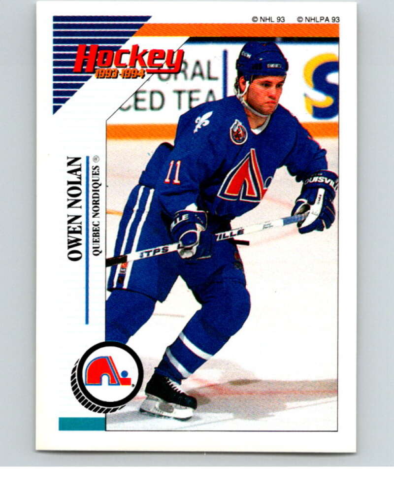 1993-94 Panini Stickers Hockey  #70 Owen Nolan  Quebec Nordiques  V83354 Image 1