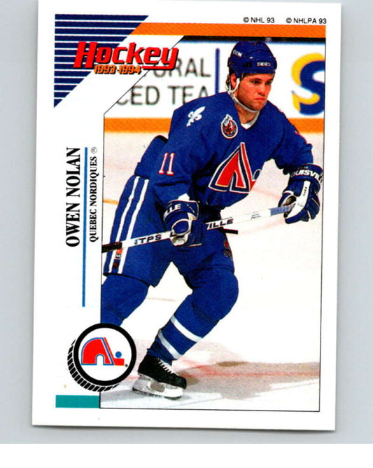 1993-94 Panini Stickers Hockey  #70 Owen Nolan  Quebec Nordiques  V83355 Image 1