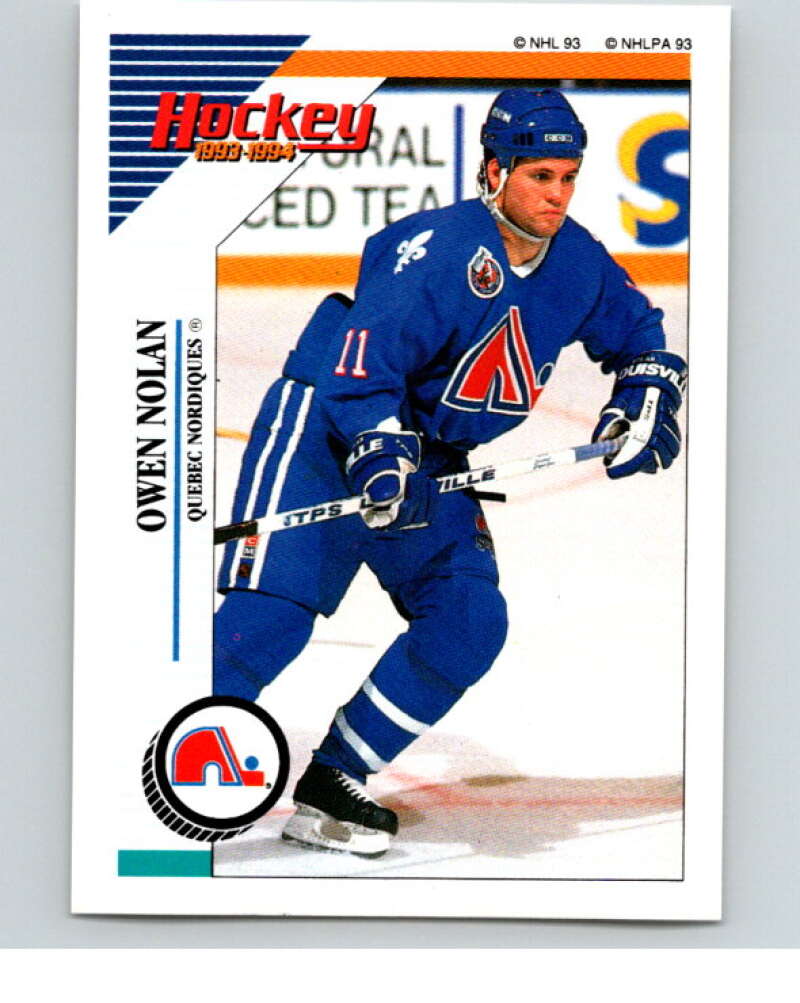 1993-94 Panini Stickers Hockey  #70 Owen Nolan  Quebec Nordiques  V83357 Image 1