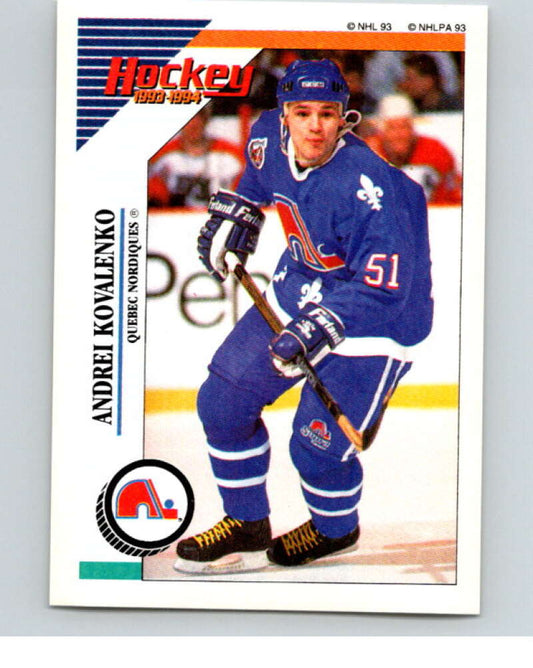 1993-94 Panini Stickers Hockey  #71 Andrei Kovalenko  Quebec Nordiques  V83361 Image 1