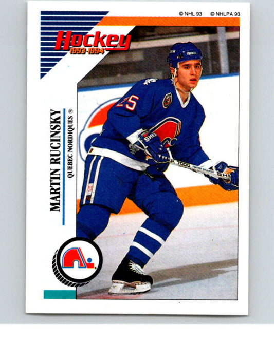 1993-94 Panini Stickers Hockey  #74 Martin Rucinsky  Quebec Nordiques  V83374 Image 1