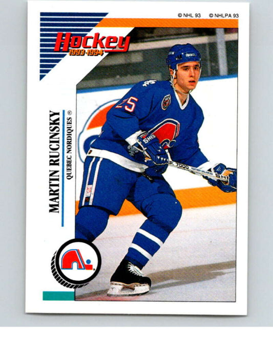 1993-94 Panini Stickers Hockey  #74 Martin Rucinsky  Quebec Nordiques  V83379 Image 1