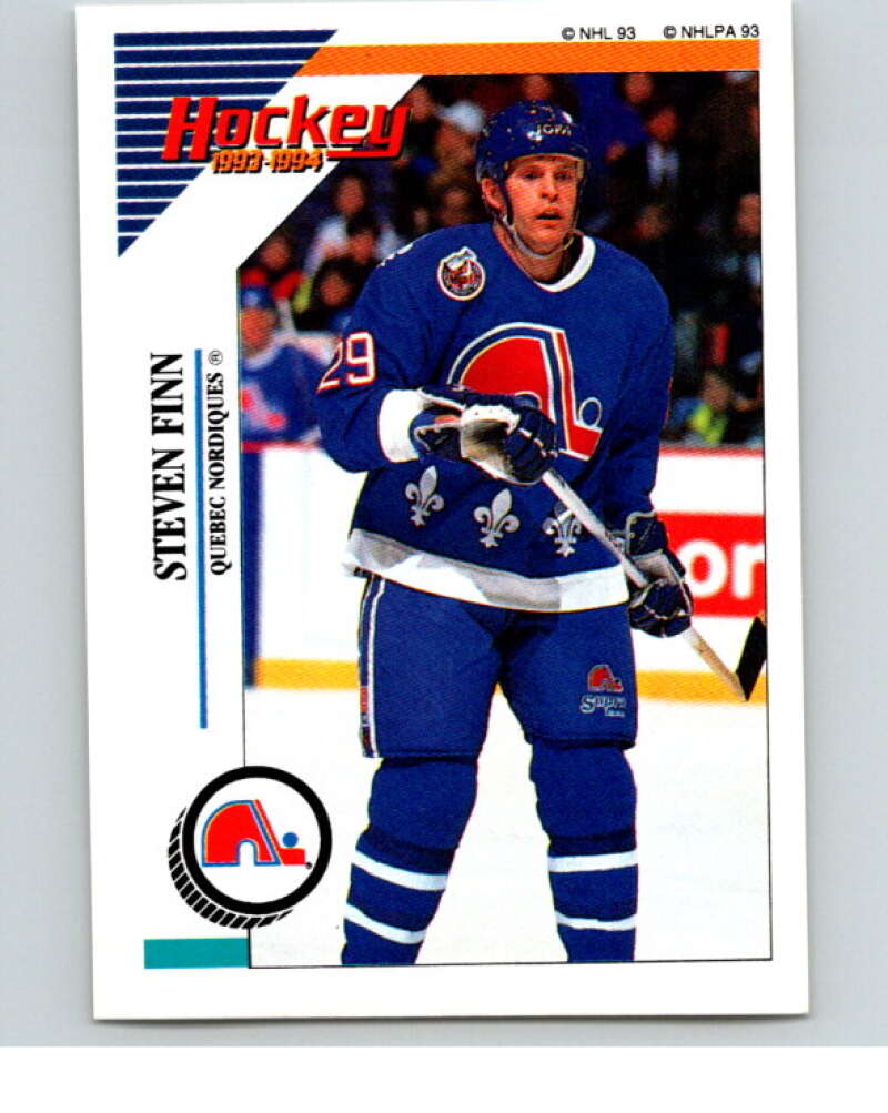 1993-94 Panini Stickers Hockey  #75 Steven Finn  Quebec Nordiques  V83380 Image 1