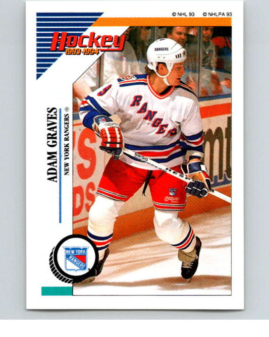 1993-94 Panini Stickers Hockey  #92 Adam Graves  New York Rangers  V83439 Image 1