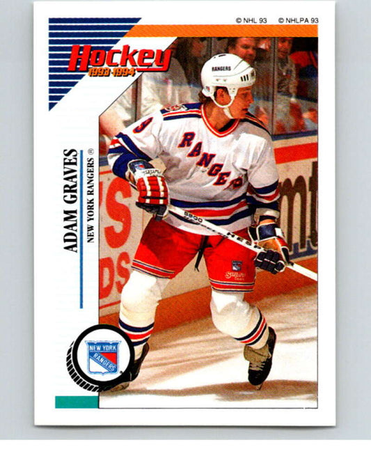 1993-94 Panini Stickers Hockey  #92 Adam Graves  New York Rangers  V83440 Image 1