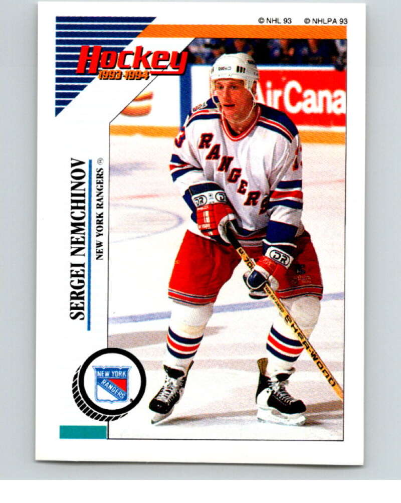 1993-94 Panini Stickers Hockey  #93 Sergei Nemchinov  New York Rangers  V83443 Image 1