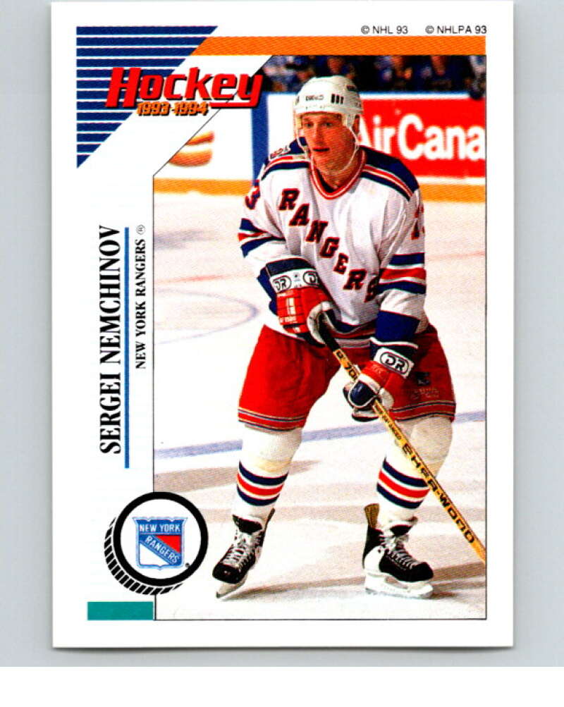 1993-94 Panini Stickers Hockey  #93 Sergei Nemchinov  New York Rangers  V83445 Image 1