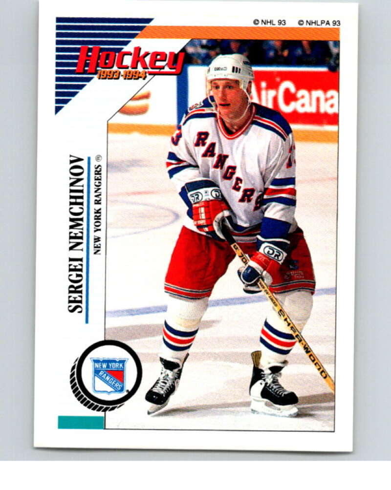 1993-94 Panini Stickers Hockey  #93 Sergei Nemchinov  New York Rangers  V83446 Image 1