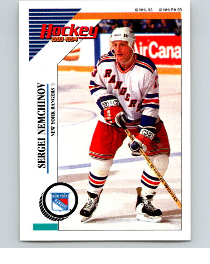 1993-94 Panini Stickers Hockey  #93 Sergei Nemchinov  New York Rangers  V83448 Image 1