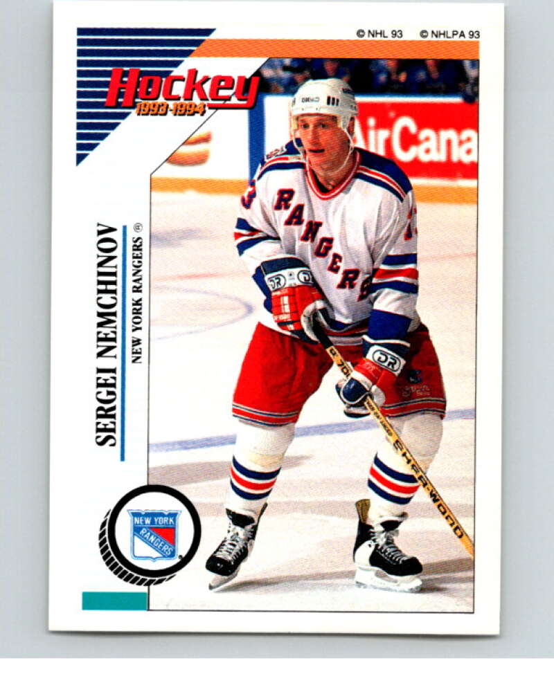 1993-94 Panini Stickers Hockey  #93 Sergei Nemchinov  New York Rangers  V83449 Image 1