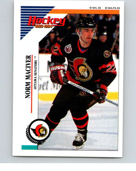 1993-94 Panini Stickers Hockey  #112 Norm Maciver  Ottawa Senators  V83514 Image 1