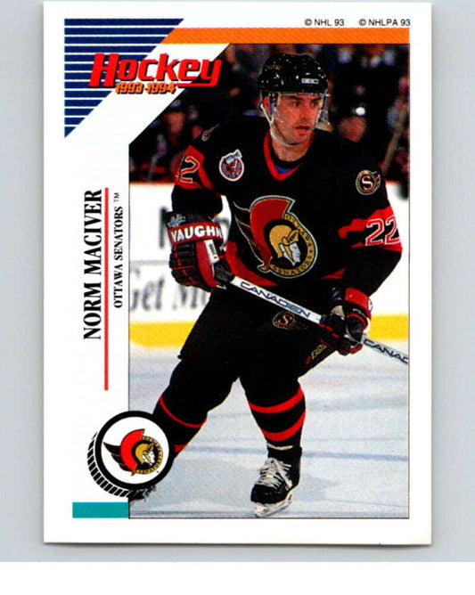 1993-94 Panini Stickers Hockey  #112 Norm Maciver  Ottawa Senators  V83515 Image 1