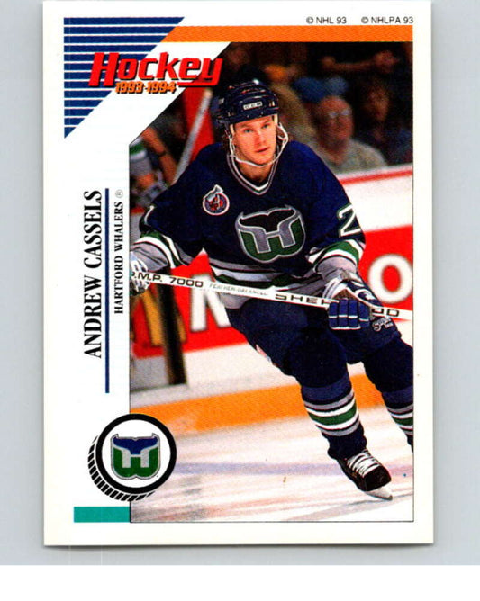 1993-94 Panini Stickers Hockey  #123 Andrew Cassels  Hartford Whalers  V83550 Image 1